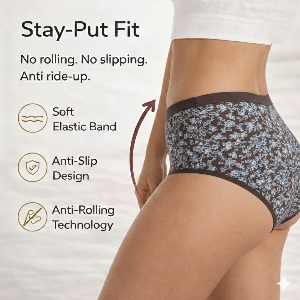 Everyday Comfort Pro – Premium Printed Cotton Panty ( Pack of 3)
