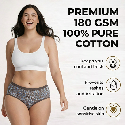 Everyday Comfort Pro – Premium Printed Cotton Panty ( Pack of 3)