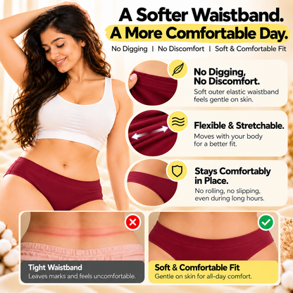 Cool & Comfee Women's Full-Coverage Everyday Underwear – Pack of 4