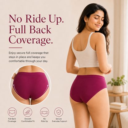 WOMENS All day Comfort Everyday Cotton Panties - Pack Of 5 (Copy)