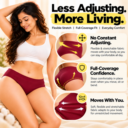Cool & Comfee Women's Full-Coverage Everyday Underwear – Pack of 4