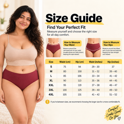 WOMENS Everyday Comfort Cotton Panties – Pack of 5