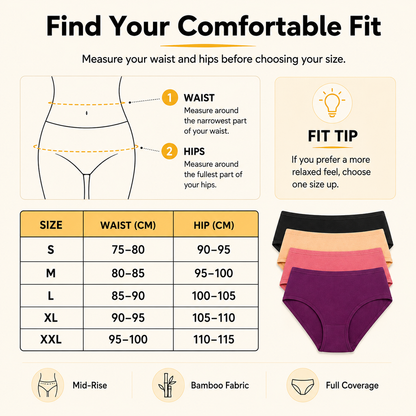 Bamboo Comfort Panties – Pack of 4