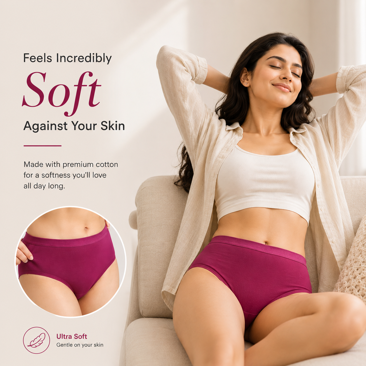 WOMENS All day Comfort Everyday Cotton Panties - Pack Of 5 (Copy)