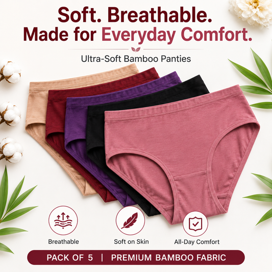 Pack Of 5 - Everyday Bamboo Panties