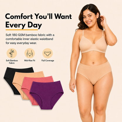 Bamboo Comfort Panties – Pack of 4