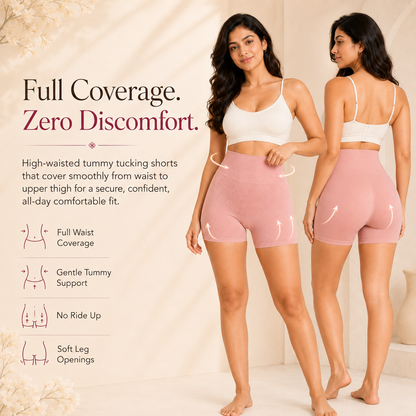 High-Waisted Tummy Tucking Shorts – Pack of 4
