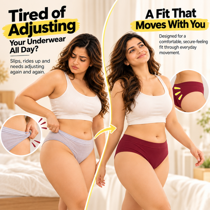 Cool & Comfee Women's Full-Coverage Everyday Underwear – Pack of 4