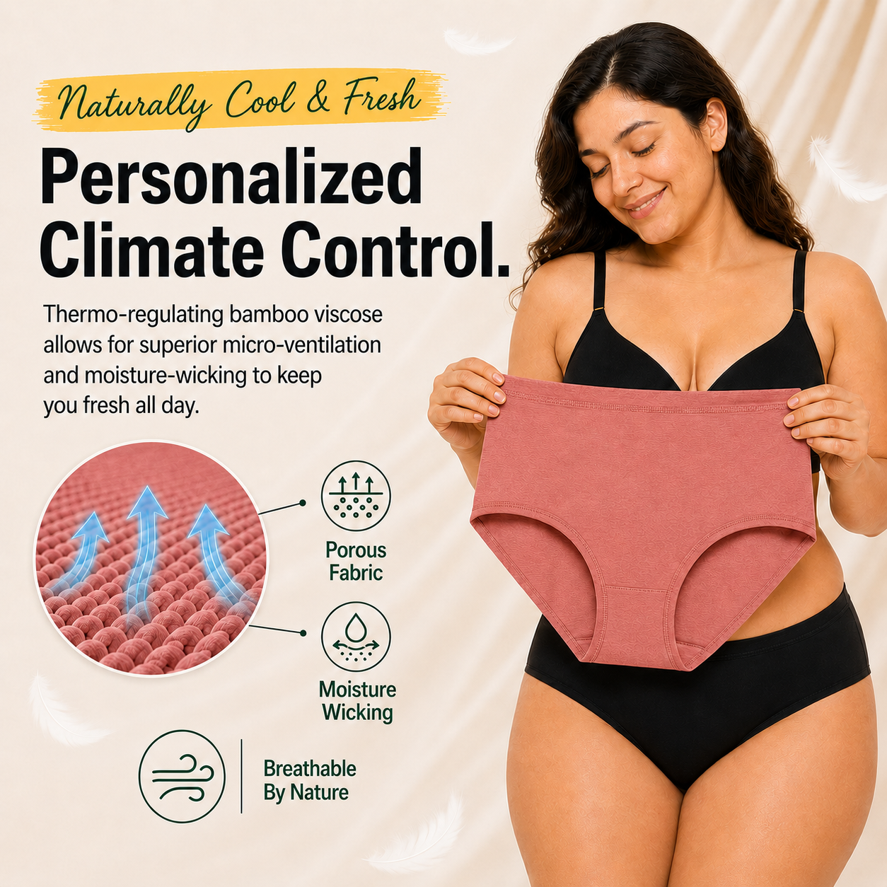 Pack Of 5 - Everyday Bamboo Panties For Womens