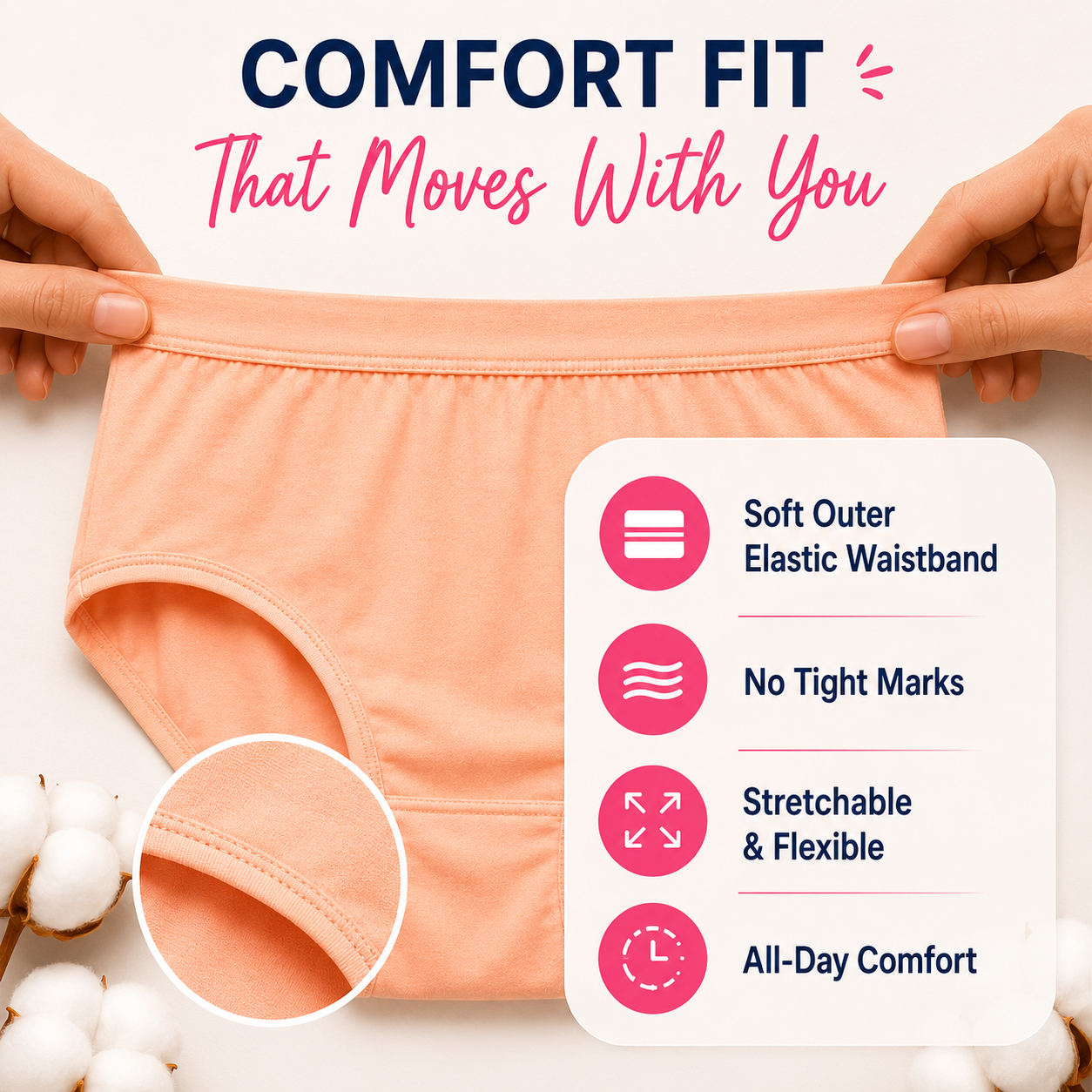 Premium Cotton Panty ( Pack of 5)