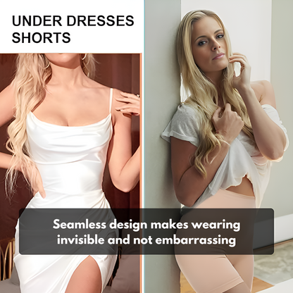 Womens High waisted Tummy Tucking Seamless Shots (Pack of 4 )