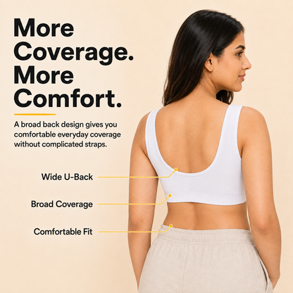 Everyday Comfort Bra with Removable Cups – Wire-Free Pack of 3