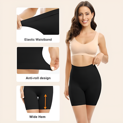 Womens High waisted Tummy Tucking Seamless Shots (Pack of 4 )