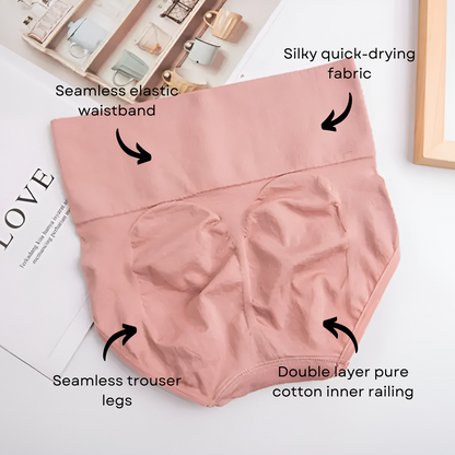 High-Waisted Tummy Support Underwear ( Pink ) Pack Of 2