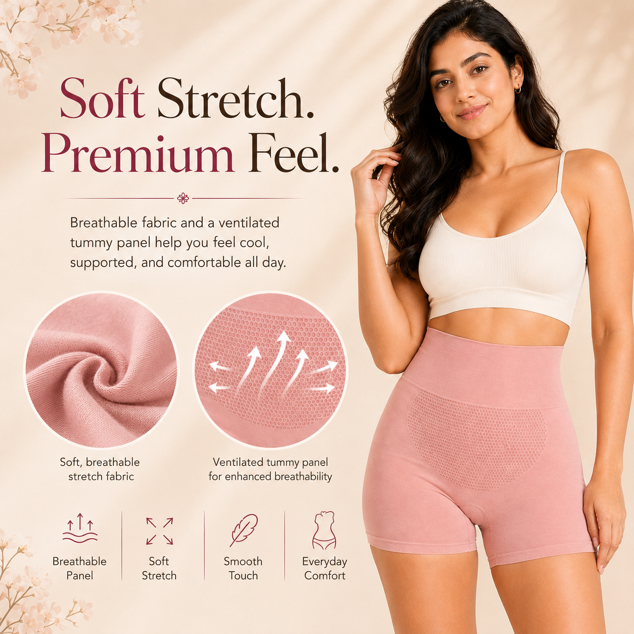 High-Waisted Tummy Tucking Shorts – Pack of 4