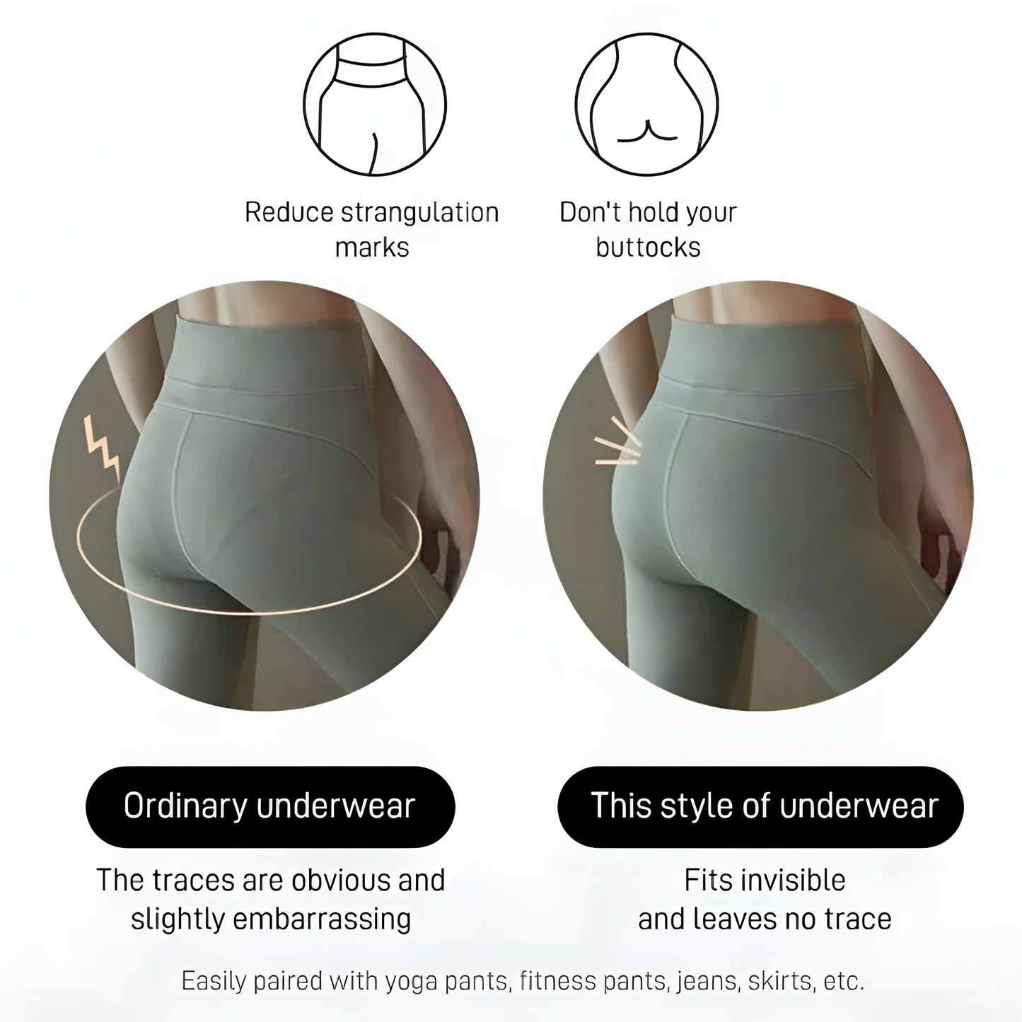 High-Waisted Tummy Support Underwear– Set of 4