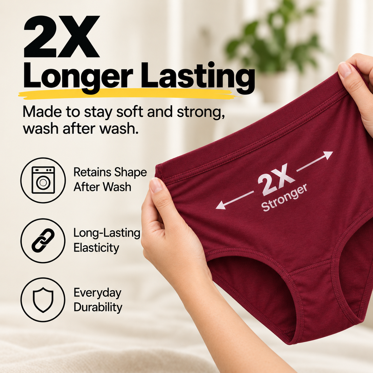 WOMENS Everyday Comfort Cotton Panties – Pack of 5