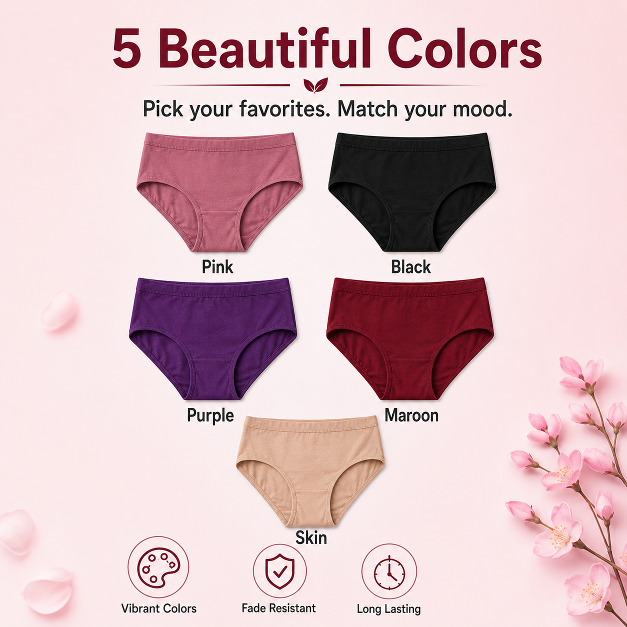 Pack Of 5 - Everyday Bamboo Panties