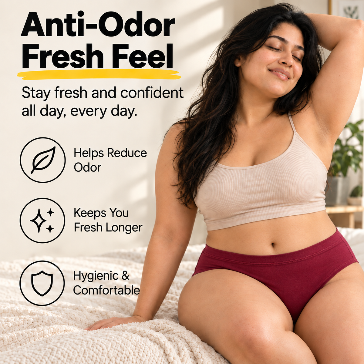 WOMENS Everyday Comfort Cotton Panties – Pack of 5