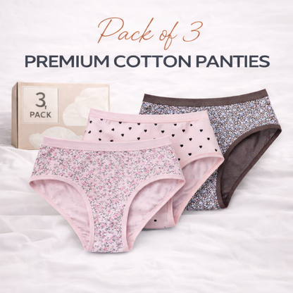 Everyday Comfort Pro – Premium Printed Cotton Panty ( Pack of 3)
