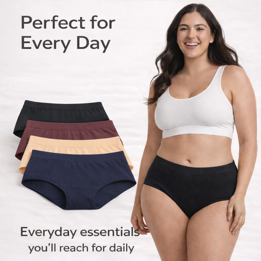 Everyday Comfort Pro – Cotton Panty ( Black ) Pack of 2