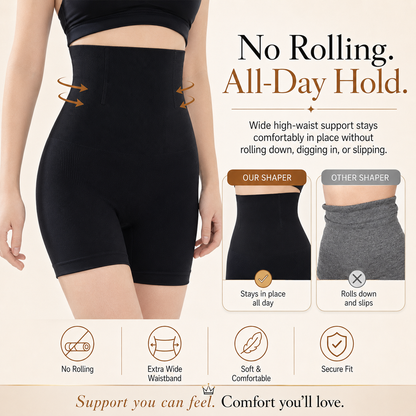Women’s Tummy Control Thigh Slimming  Seamless  Body Shaper Shorts ( Pack Of 2 )