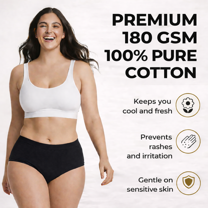 Everyday Comfort Pro – Cotton Panty ( Black ) Pack of 2