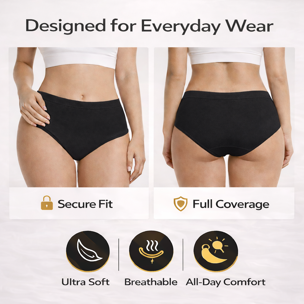 Everyday Comfort Pro – Cotton Panty ( Black ) Pack of 2