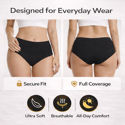 Everyday Comfort Pro – Cotton Panty ( Black ) Pack of 2