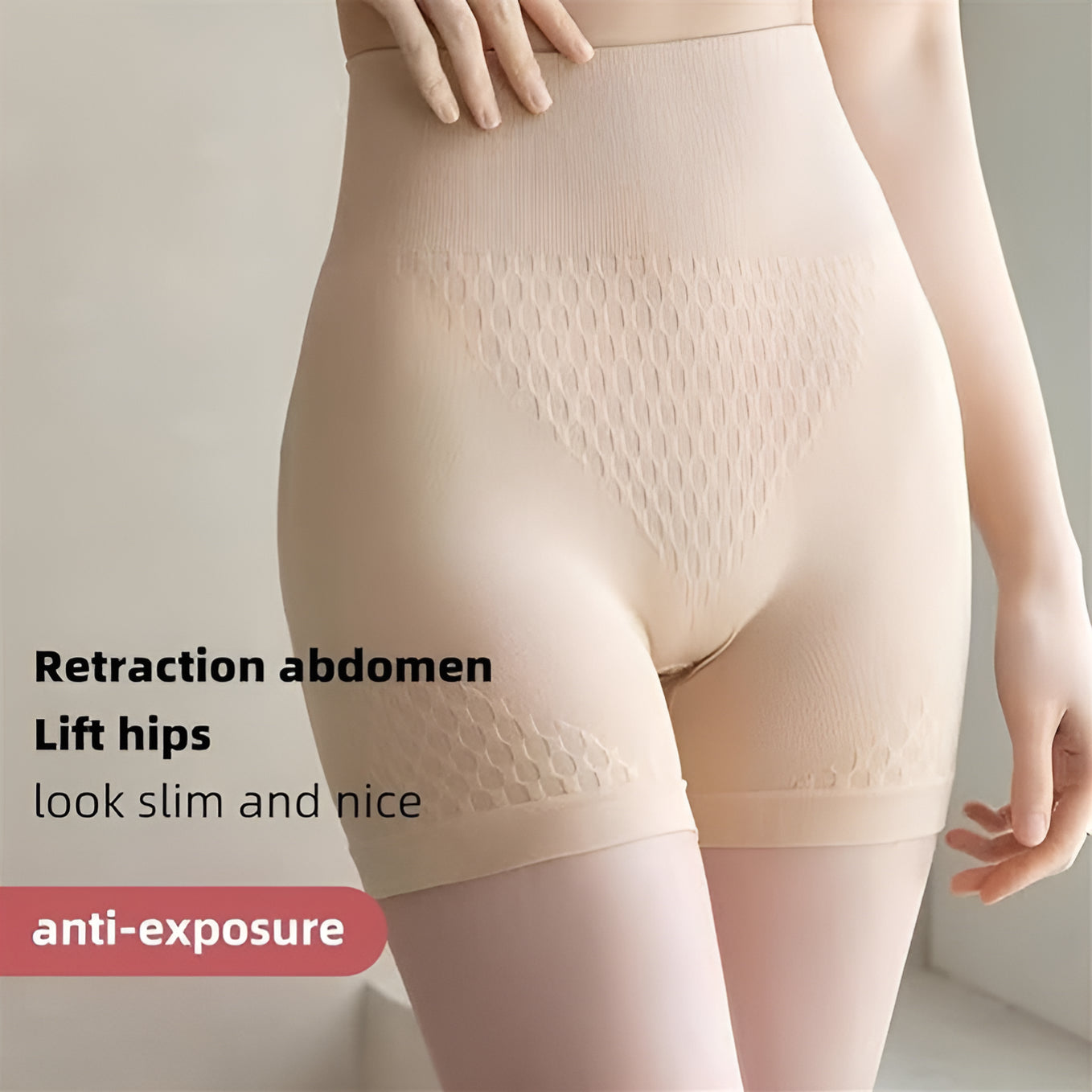 Womens High waisted Tummy Tucking Seamless Shots (Pack of 4 )