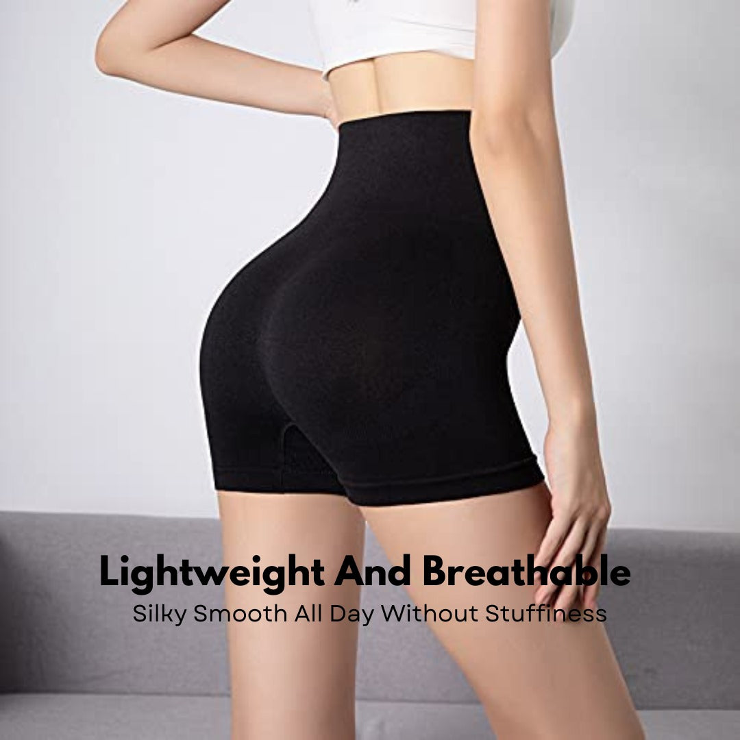 Womens High waisted Tummy Tucking Seamless Shots (Pack of 4 )