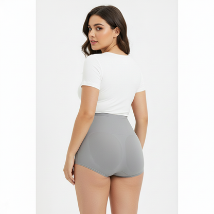 High-Waisted Tummy Support Underwear ( Grey ) Pack Of 2