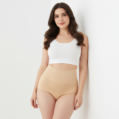 High-Waisted Tummy Support Underwear ( Beige ) Pack Of 2