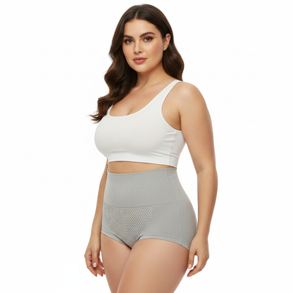 High-Waisted Tummy Support Underwear ( Grey ) Pack Of 2